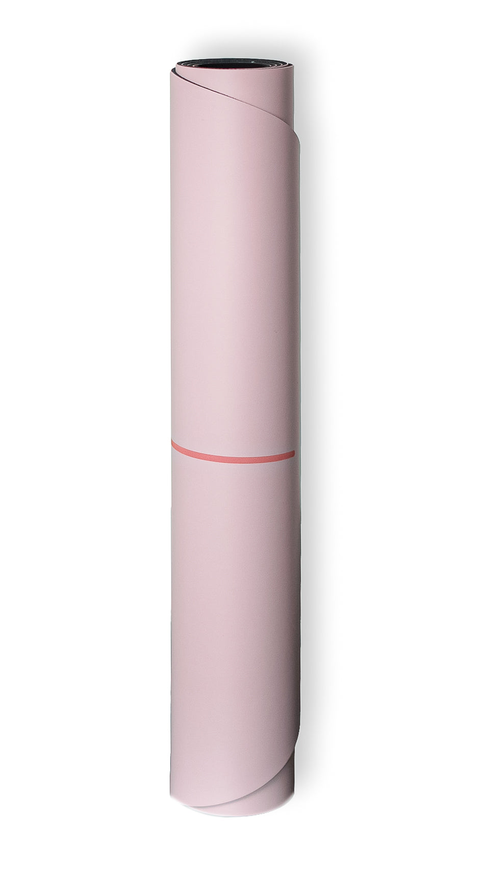 Aufgerollte medi.mat Yogamatte in COTTON CANDY Rosa – stylische, rutschfeste Matte mit ikonischer Kapselform für Yoga & Pilates.