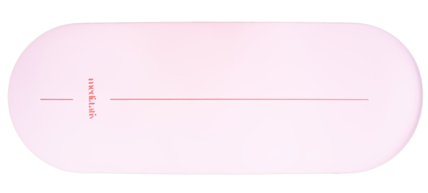 COTTON CANDY medi.mat Yogamatte in Rosa – hochwertige Yogaunterlage mit Ausrichtungslinie und edlem minimalistischen Design.